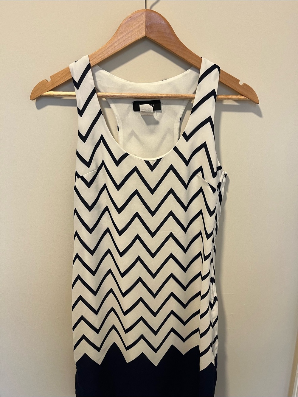 B Darlin Black & White Chevron Tank Top